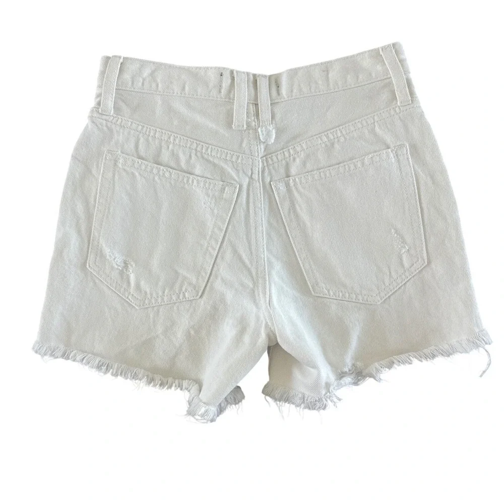 We the Free People Makai Cutoff Denim Shorts Ivory White 24 Boho Retro 90s NWOT